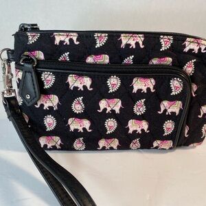 Vera Bradley Retired Pink Elephants Wristlet